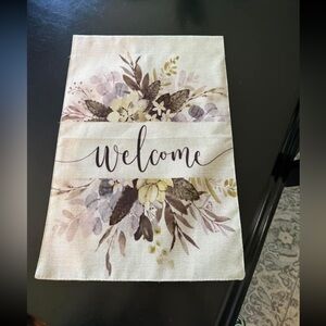 Floral Welcome Garden Flag